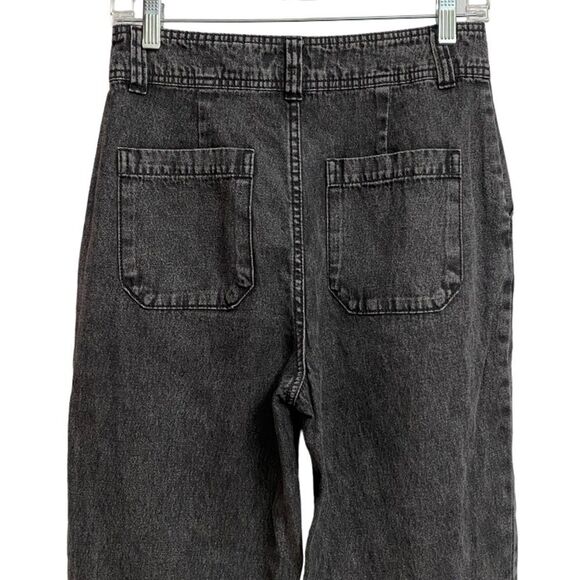 Who What Wear Women's High Waisted Pleated Jeans Size 4 Black Acid Washed Grunge - Picture 9 of 15